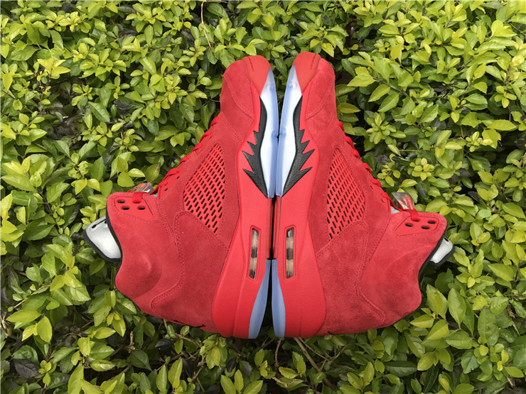 Super Max Perfect Jordan 5 Red Suede