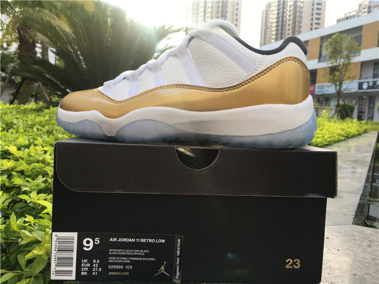 Super Max Perfect Jordan 11 Low “Metallic Gold”