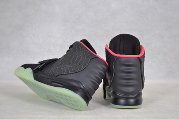 Nike Air Yeezy 2 II NRG Black/Solar-red men shoes (1：1 Quality)