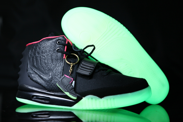 Nike Air Yeezy 2 II NRG Black/Solar-red men shoes (New 1：1)