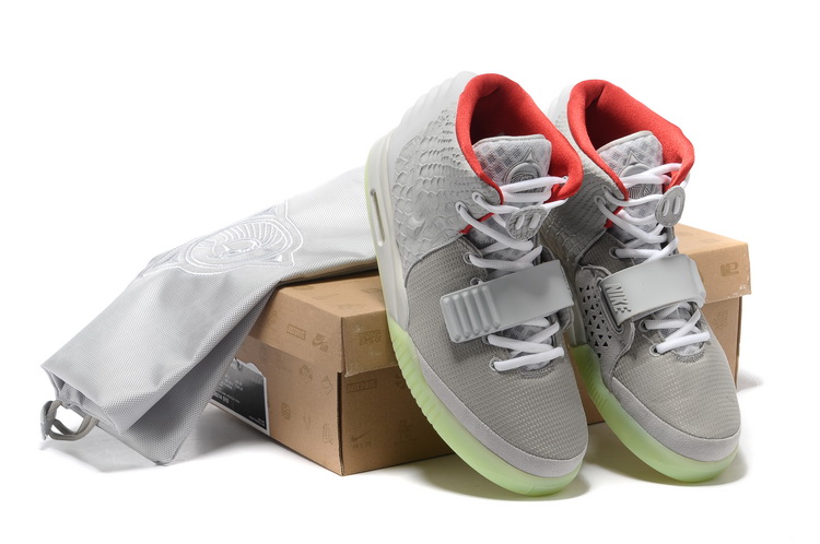 Nike Air Yeezy 2 II NRG Wolf Grey/Pure Platinum men shoes (New 1：1)