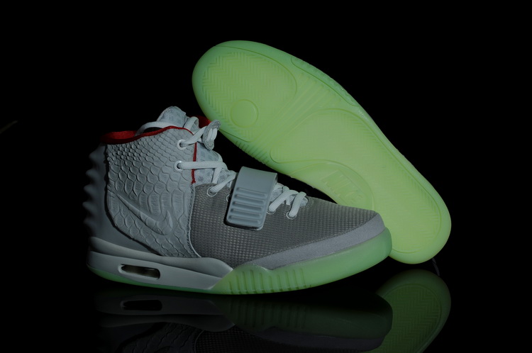 Nike Air Yeezy 2 II NRG Wolf Grey/Pure Platinum men shoes (New 1：1)