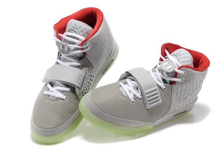 Nike Air Yeezy 2 II NRG Wolf Grey/Pure Platinum men shoes (New 1：1)