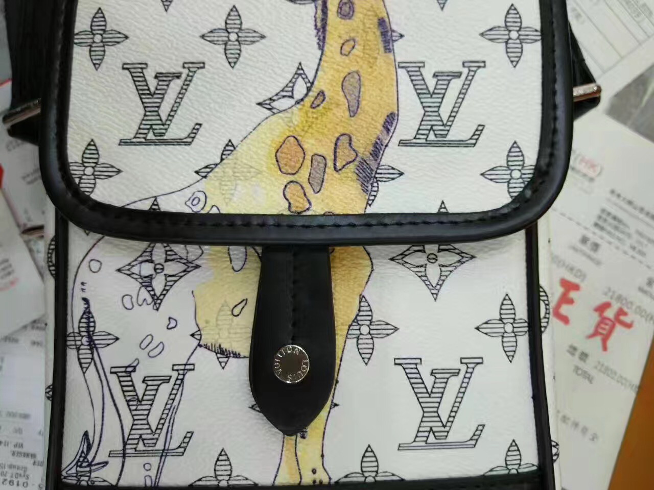 2017 LV new White Animal Design Shoulder Bag