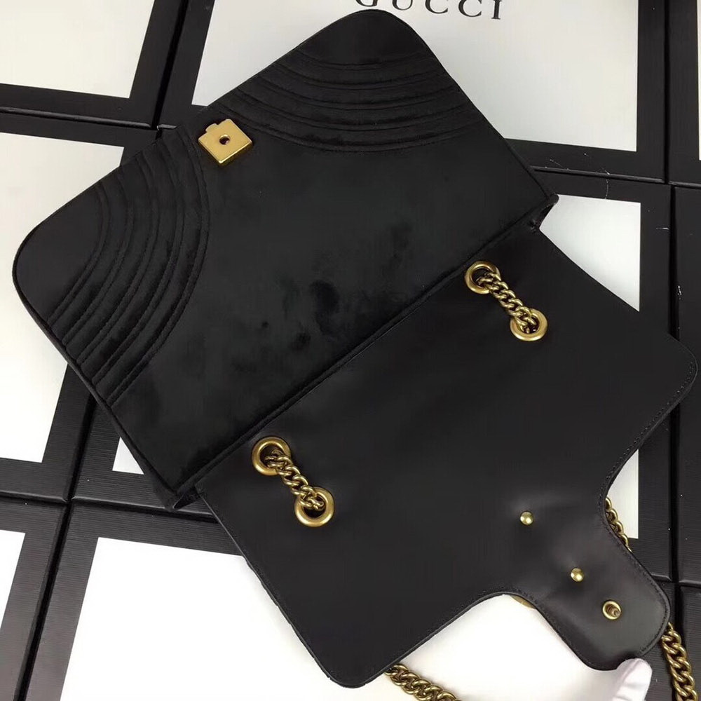 G GG Marmont Velvet Shoulder Bag