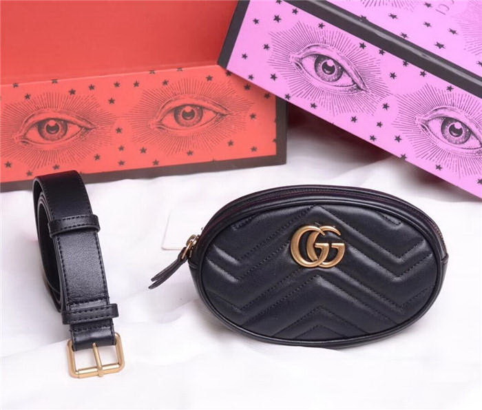 G GG Quilted Marmont leather belt bag