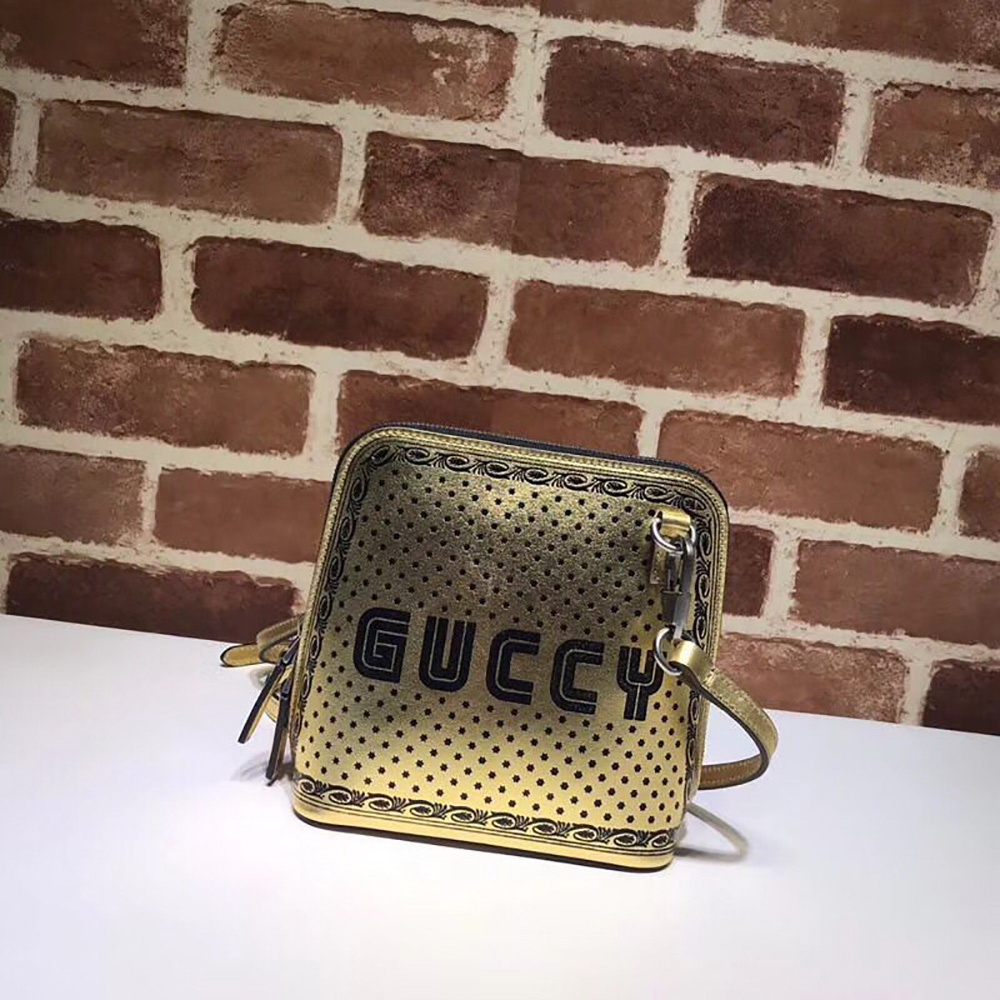 G Guccy Mini Shoulder Bag(Metallic Gold Canvas)