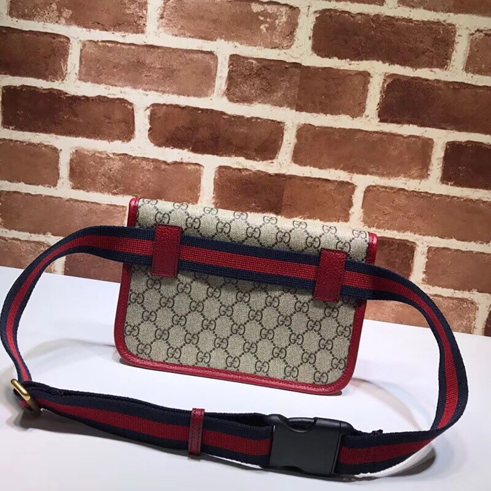 G Neo Vintage Canvas Belt Bag(Red Leather)