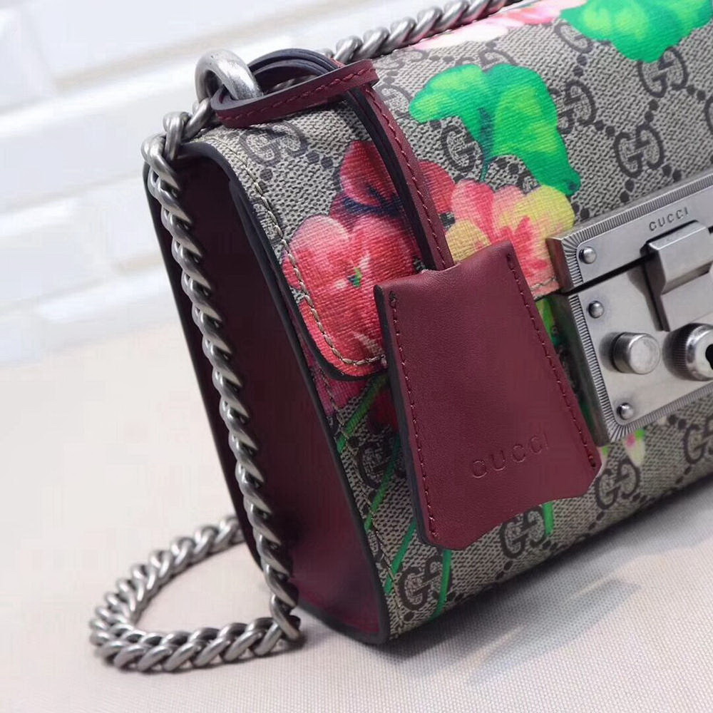 G Padlock Small Flower GG Supreme Shoulder Bag