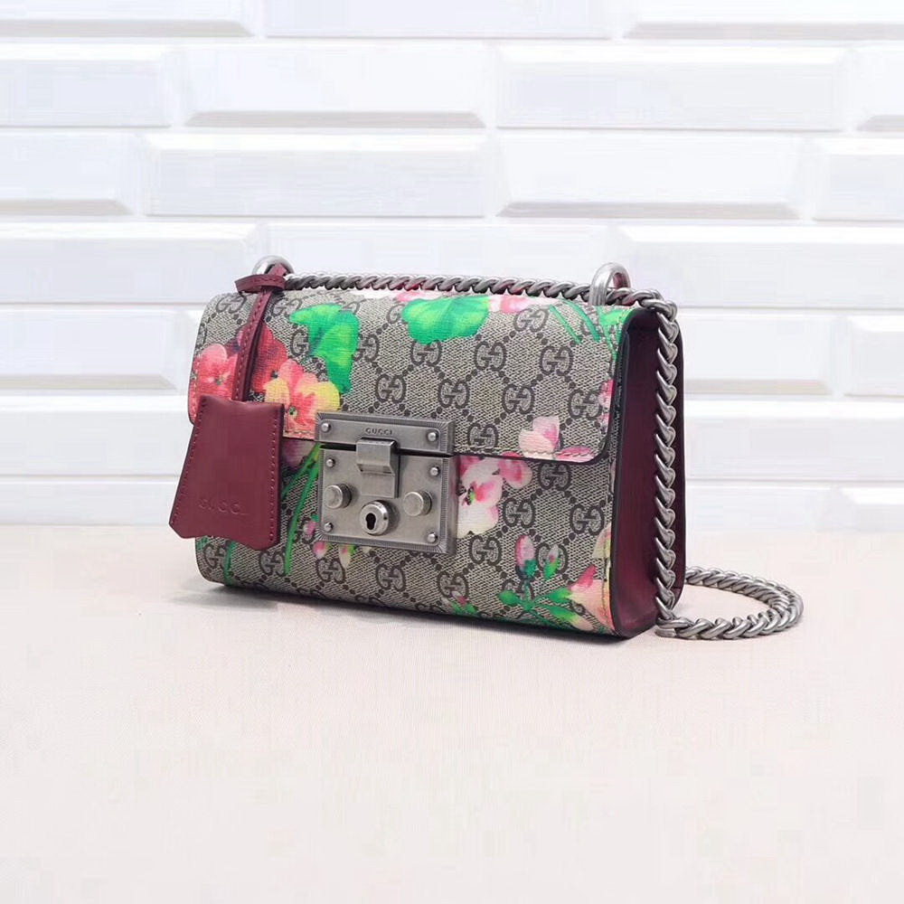 G Padlock Small Flower GG Supreme Shoulder Bag