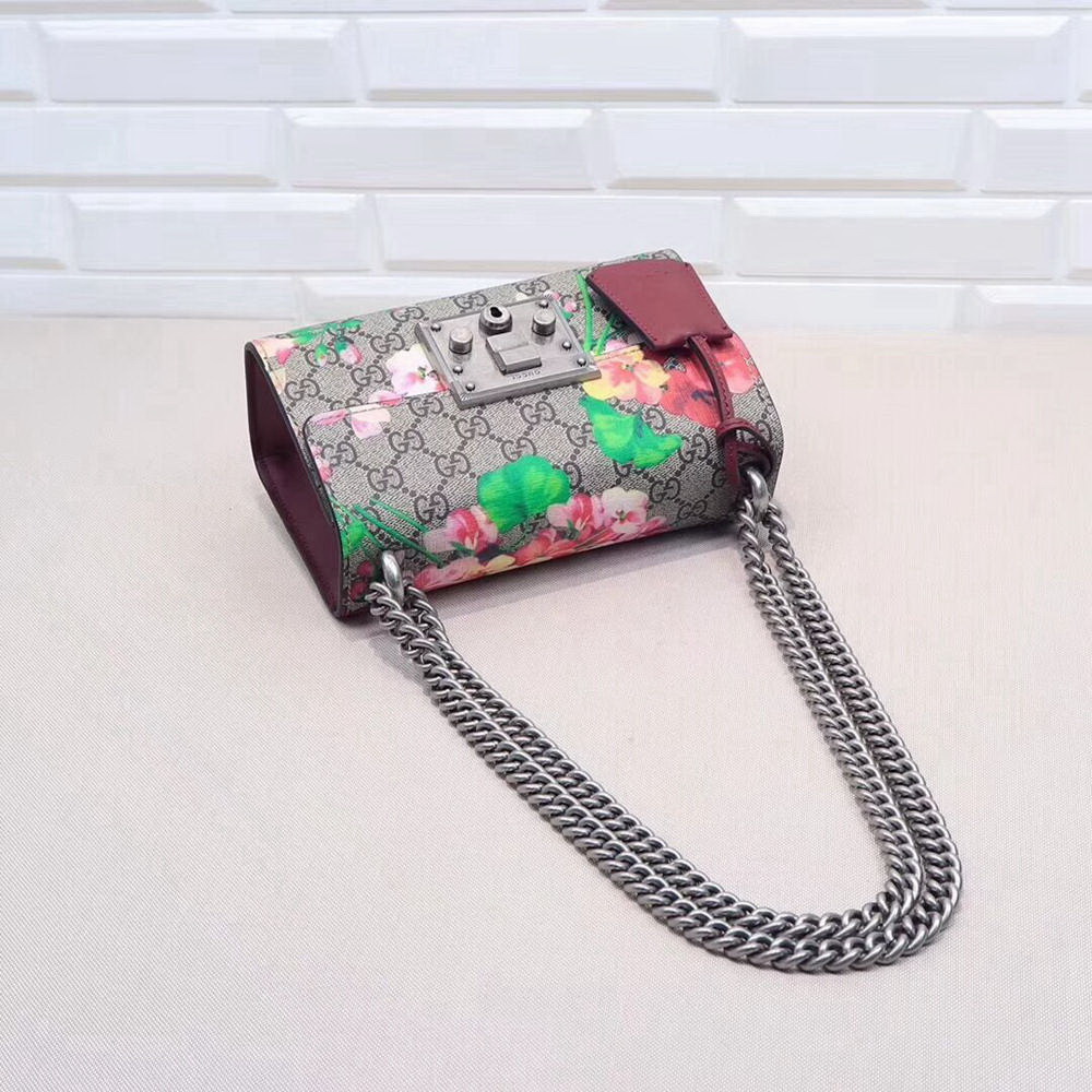 G Padlock Small Flower GG Supreme Shoulder Bag