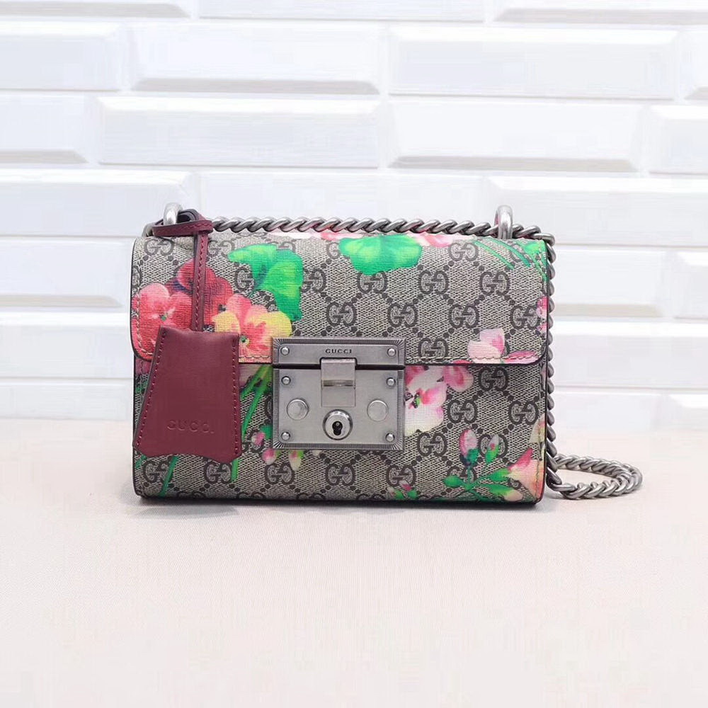 G Padlock Small Flower GG Supreme Shoulder Bag