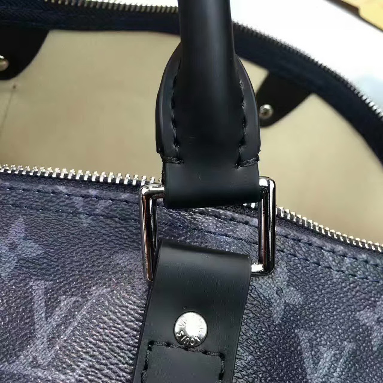 LV Keepall travel bag Black and white