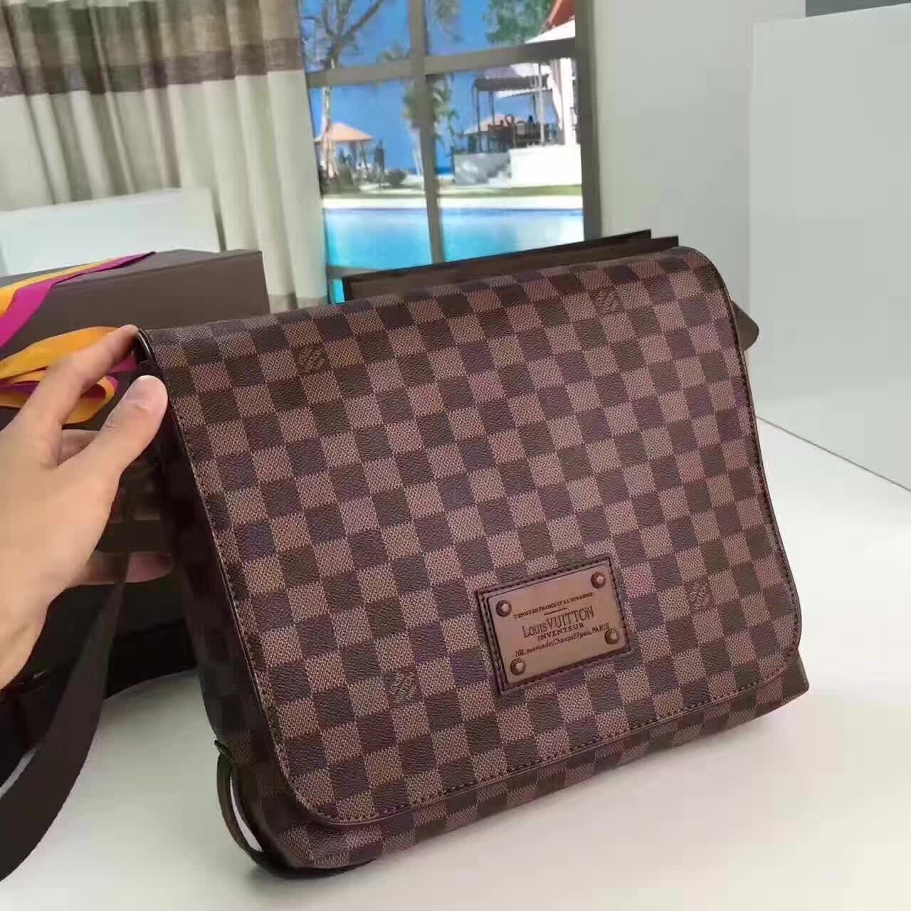 LV Message Brown Bag