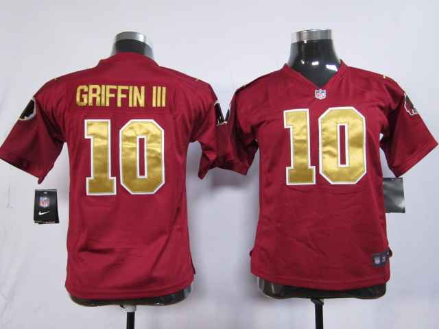 Limited Washington Red Skins Kids Jersey-006