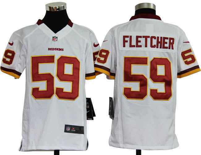 Limited Washington Red Skins Kids Jersey-013