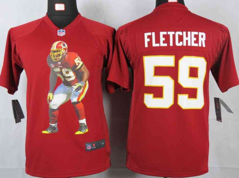 Limited Washington Red Skins Kids Jersey-015