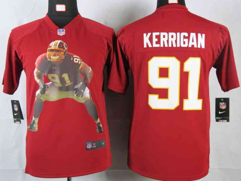 Limited Washington Red Skins Kids Jersey-018