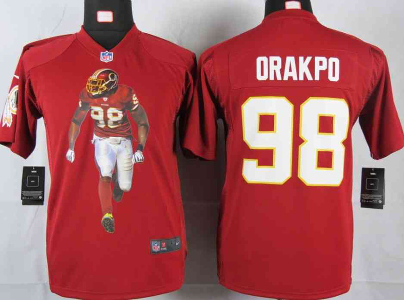 Limited Washington Red Skins Kids Jersey-022