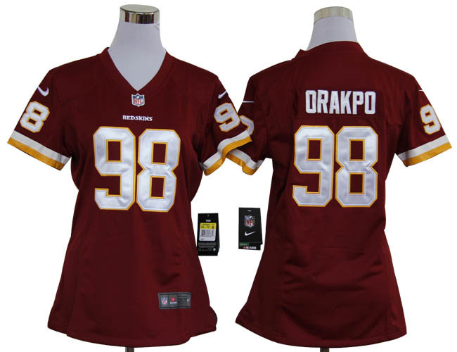 Limited Washington Red Skins Women Jersey-037