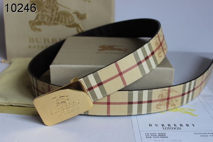 Super Perfect Quality Burberry Belts(100% Genuine Leather,steel buckle)-009