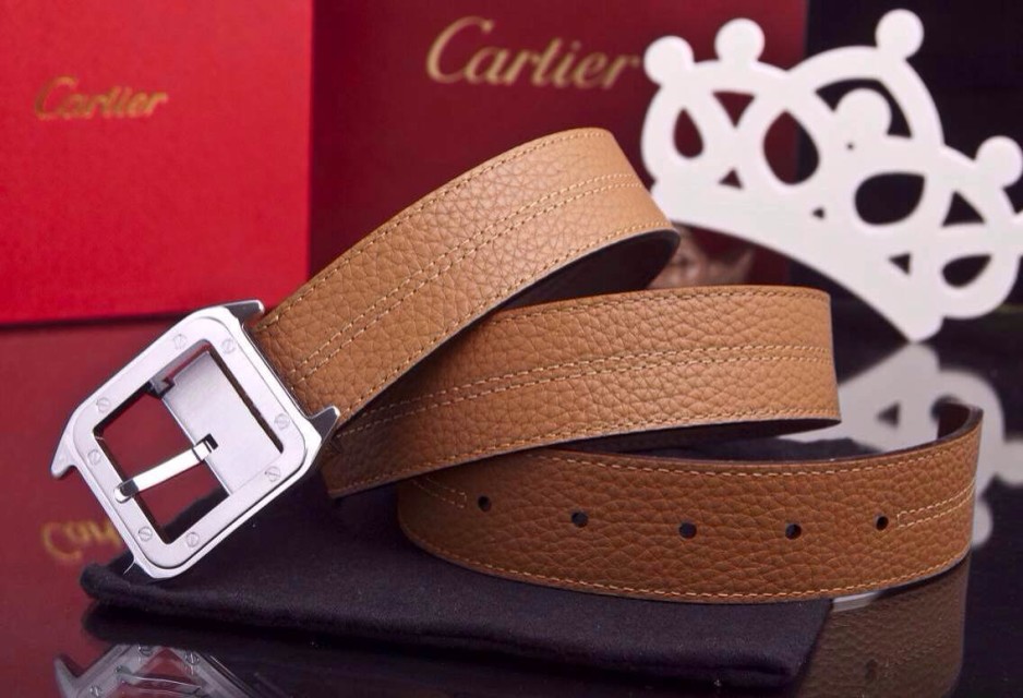 Super Perfect Quality Cartier Belts(100% Genuine Leather,Steel Buckle)-029