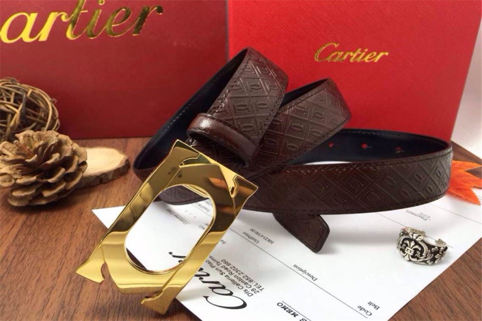 Super Perfect Quality Cartier Belts(100% Genuine Leather,Steel Buckle)-038