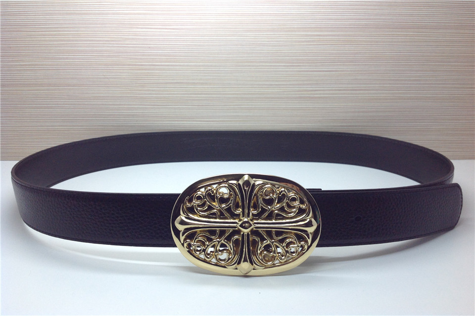 Super Perfect Quality Chrome Hearts Belts(100% Genuine Leather,Steel Buckle)-003