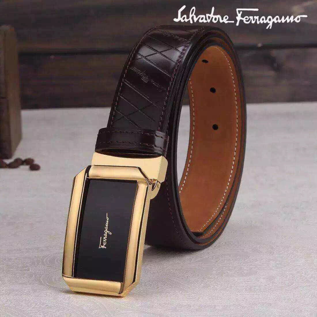 Super Perfect Quality Ferragamo Belts(100% Genuine Leather,steel Buckle)-019