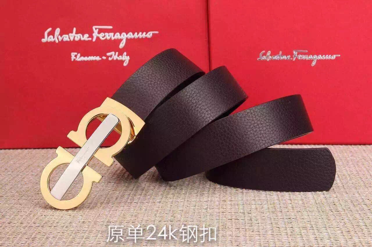 Super Perfect Quality Ferragamo Belts(100% Genuine Leather,steel Buckle)-033