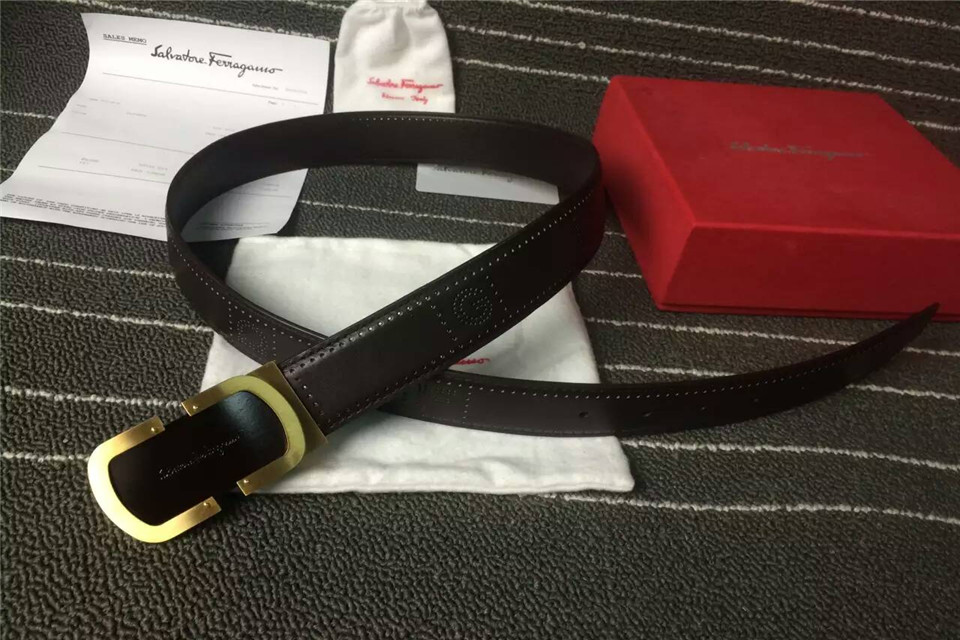 Super Perfect Quality Ferragamo Belts(100% Genuine Leather,steel Buckle)-155