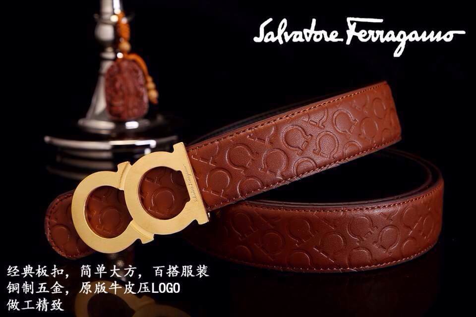 Super Perfect Quality Ferragamo Belts(100% Genuine Leather,steel Buckle)-250