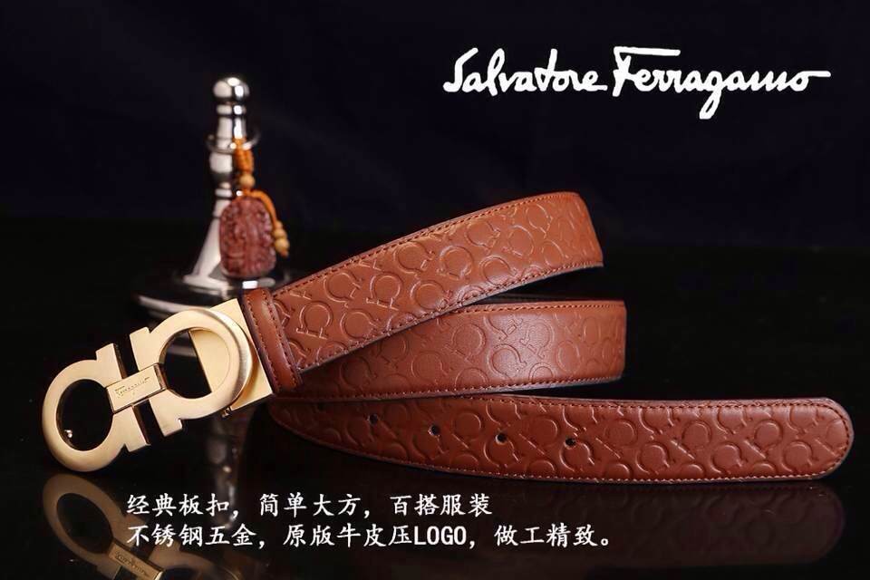 Super Perfect Quality Ferragamo Belts(100% Genuine Leather,steel Buckle)-255