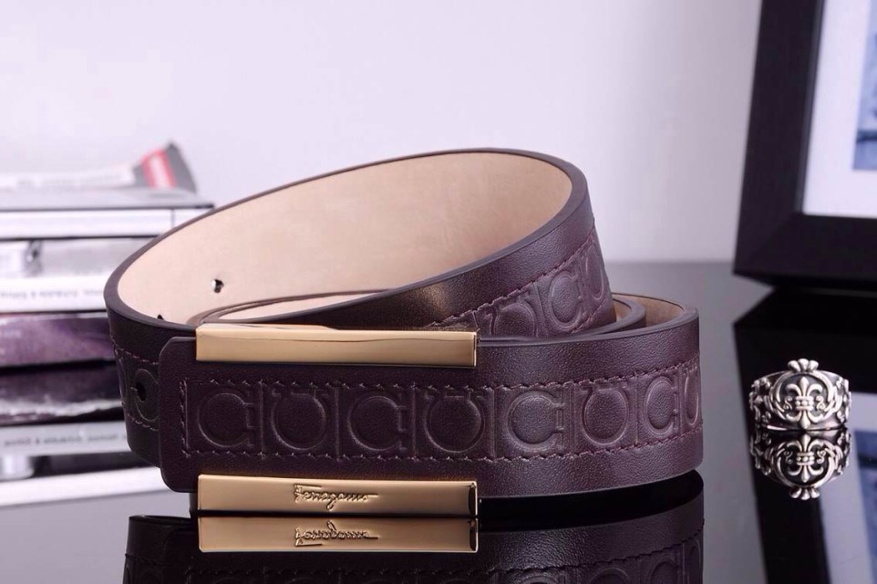 Super Perfect Quality Ferragamo Belts(100% Genuine Leather,steel Buckle)-324