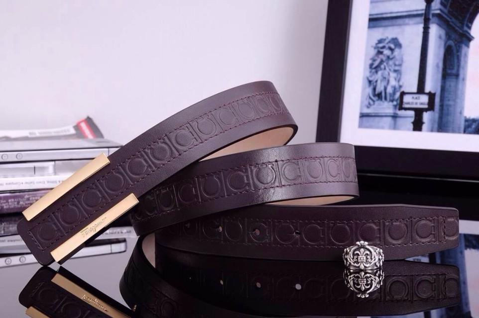 Super Perfect Quality Ferragamo Belts(100% Genuine Leather,steel Buckle)-325