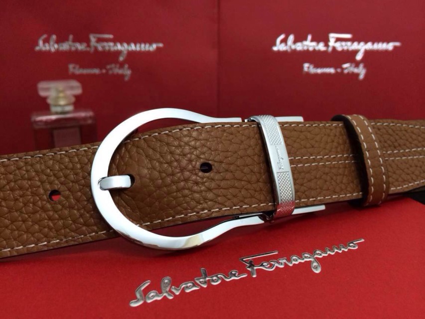 Super Perfect Quality Ferragamo Belts(100% Genuine Leather,steel Buckle)-378