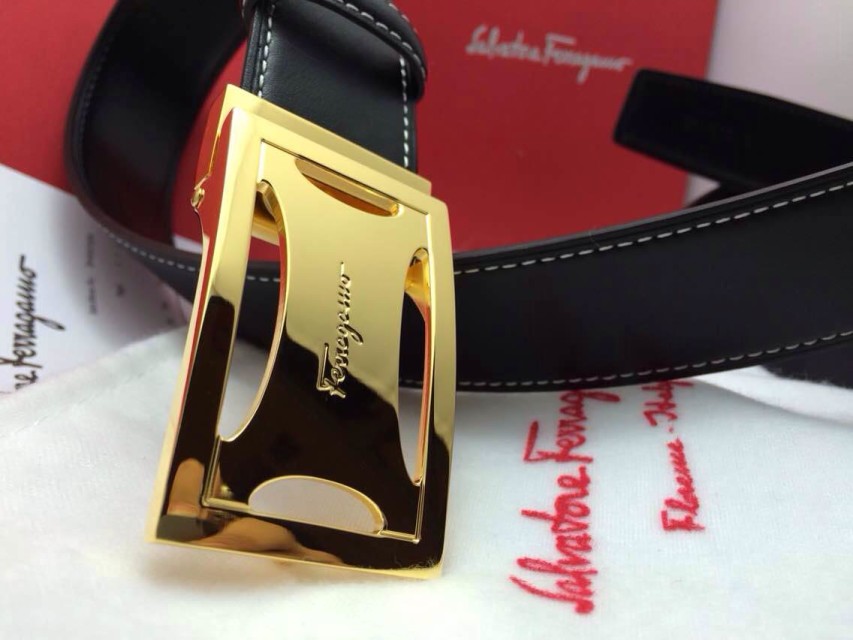 Super Perfect Quality Ferragamo Belts(100% Genuine Leather,steel Buckle)-389