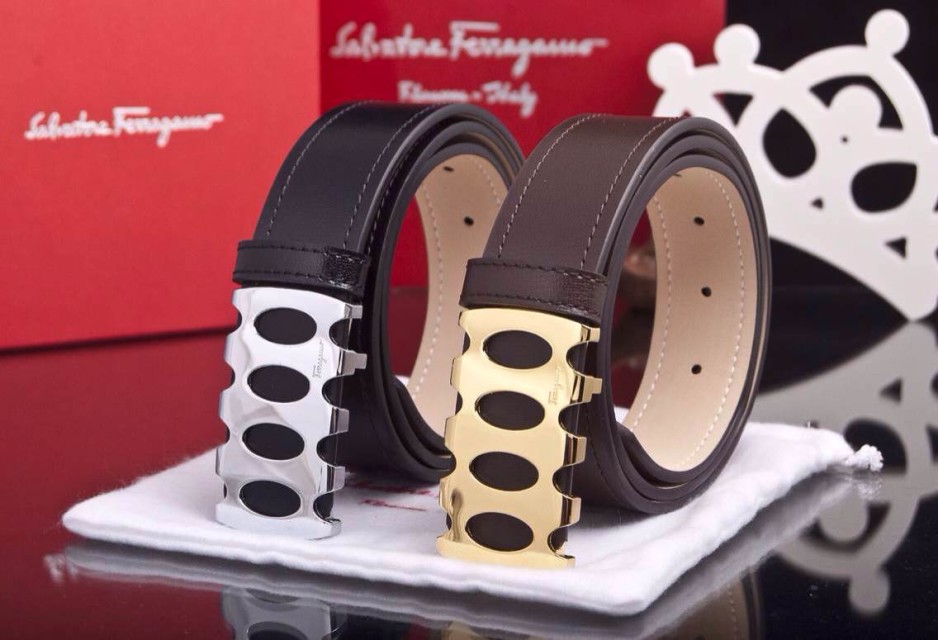 Super Perfect Quality Ferragamo Belts(100% Genuine Leather,steel Buckle)-394