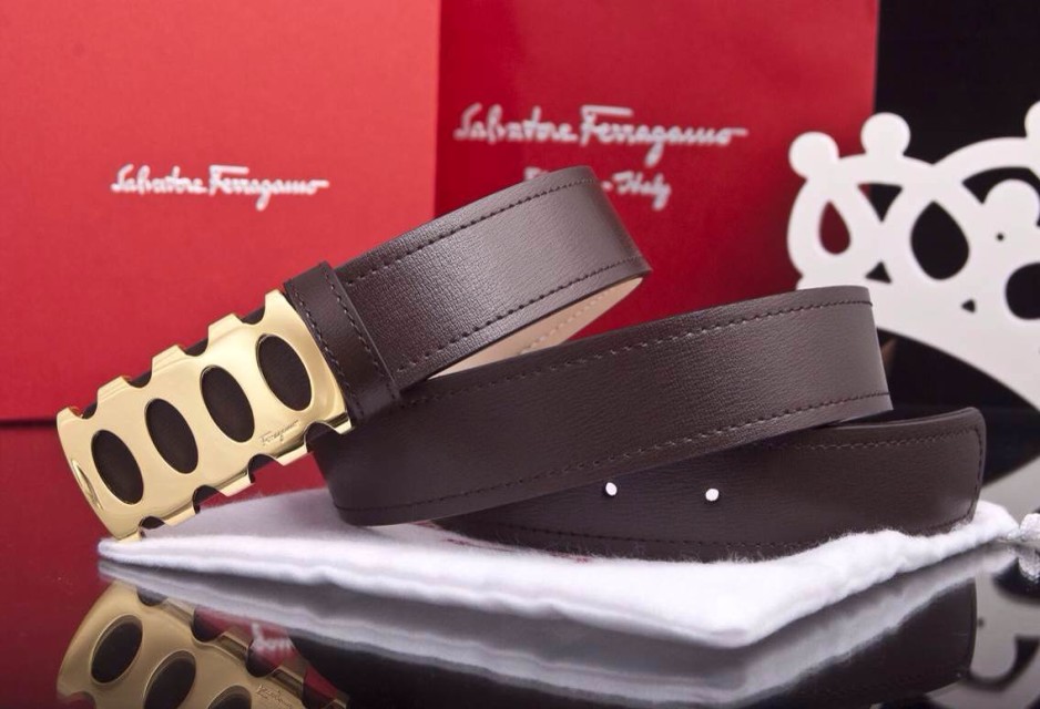 Super Perfect Quality Ferragamo Belts(100% Genuine Leather,steel Buckle)-399