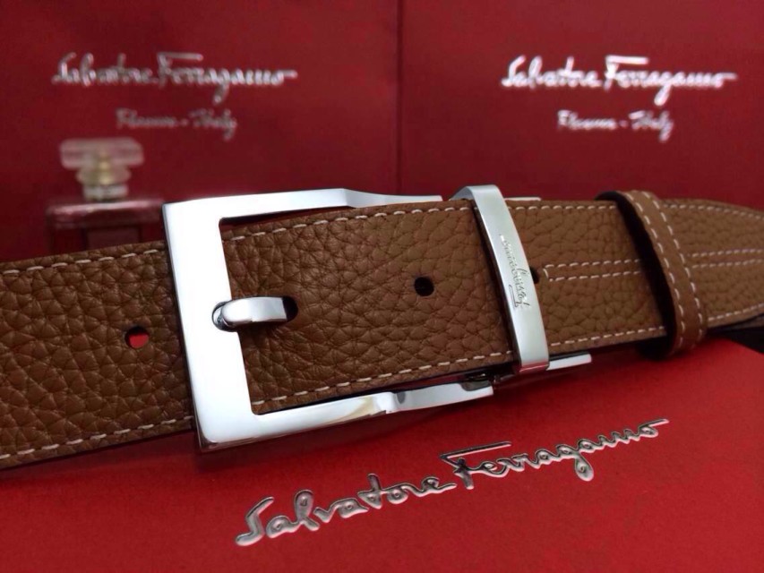 Super Perfect Quality Ferragamo Belts(100% Genuine Leather,steel Buckle)-521