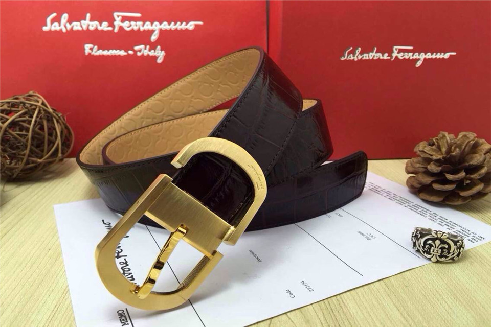 Super Perfect Quality Ferragamo Belts(100% Genuine Leather,steel Buckle)-551