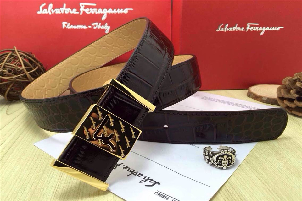 Super Perfect Quality Ferragamo Belts(100% Genuine Leather,steel Buckle)-556