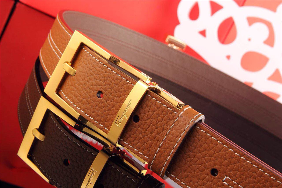 Super Perfect Quality Ferragamo Belts(100% Genuine Leather,steel Buckle)-597