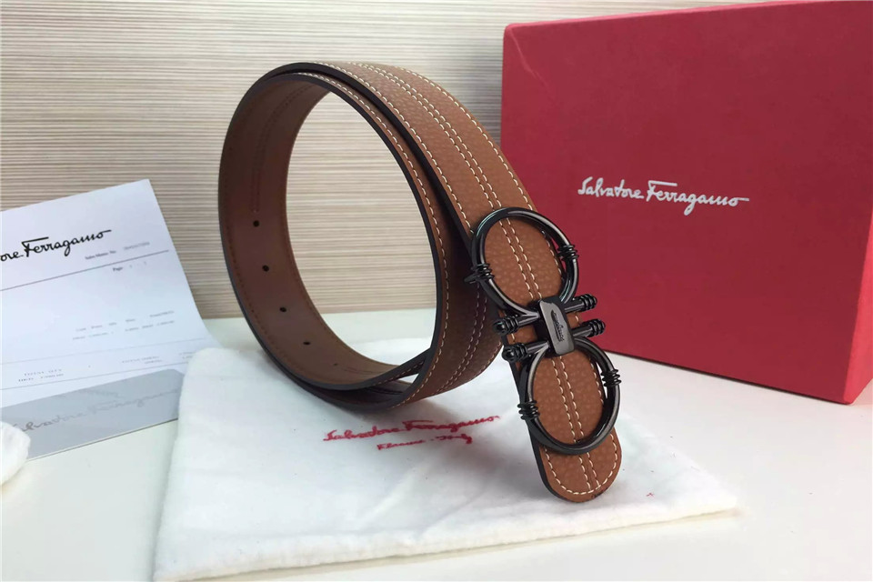 Super Perfect Quality Ferragamo Belts(100% Genuine Leather,steel Buckle)-671