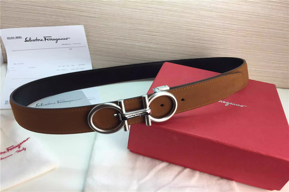 Super Perfect Quality Ferragamo Belts(100% Genuine Leather,steel Buckle)-685