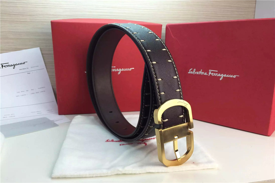 Super Perfect Quality Ferragamo Belts(100% Genuine Leather,steel Buckle)-686