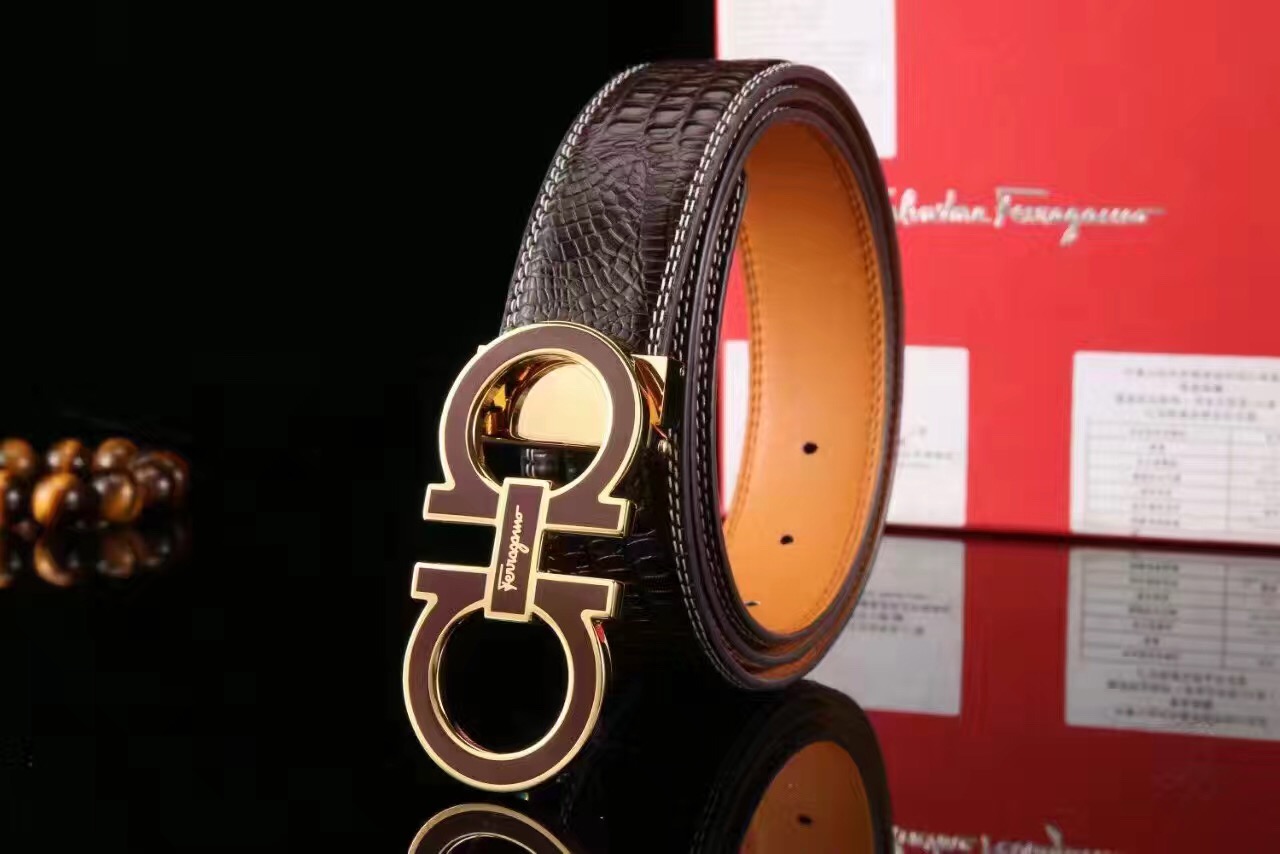 Super Perfect Quality Ferragamo Belts(100% Genuine Leather,steel Buckle)-753