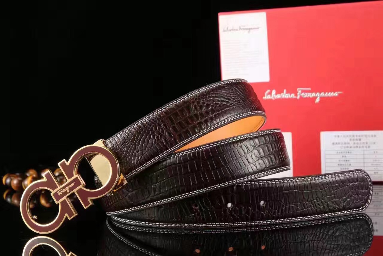 Super Perfect Quality Ferragamo Belts(100% Genuine Leather,steel Buckle)-754