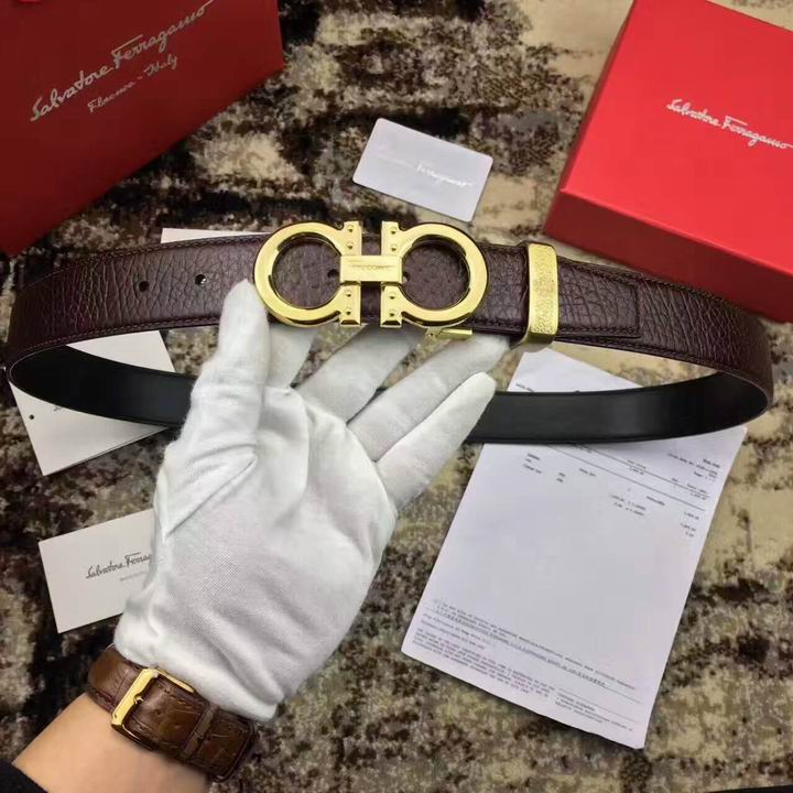 Super Perfect Quality Ferragamo Belts(100% Genuine Leather,steel Buckle)-801