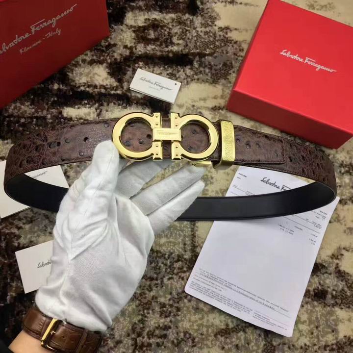 Super Perfect Quality Ferragamo Belts(100% Genuine Leather,steel Buckle)-805